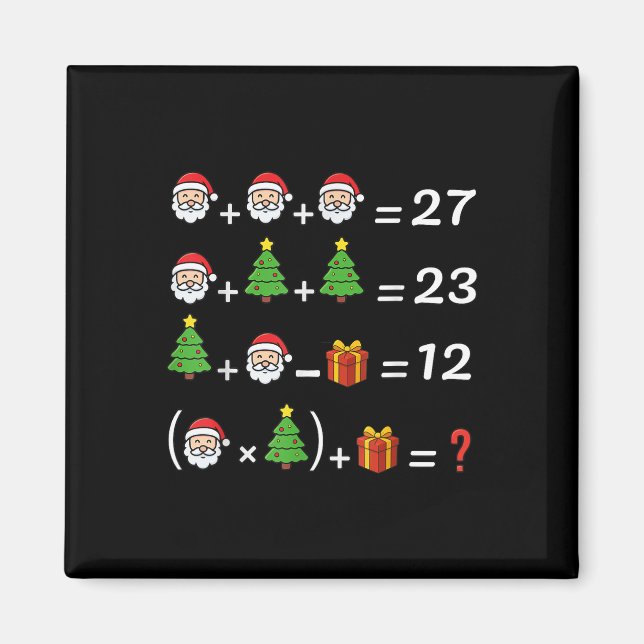 Funny 67 Meme Christmas Math Teacher Santa Six Sev Magnet (Framsidan)