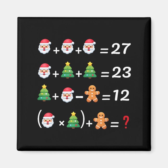 Funny 67 Meme Christmas Math Teacher Santa Six Sev Magnet (Framsidan)