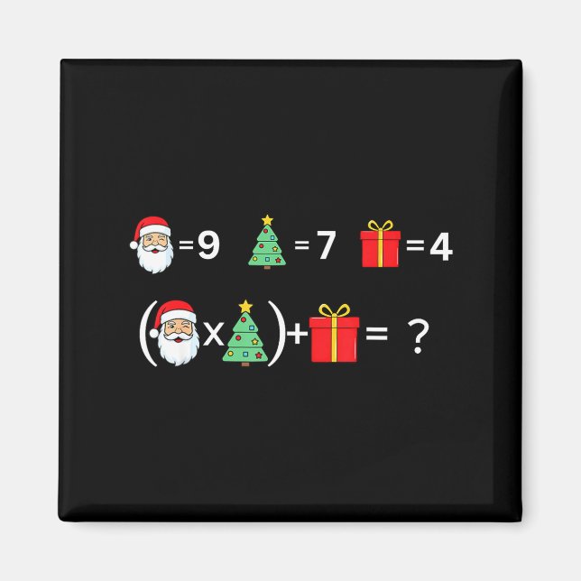 Funny 67 Meme Christmas Math Teacher Santa Six Sev Magnet (Framsidan)