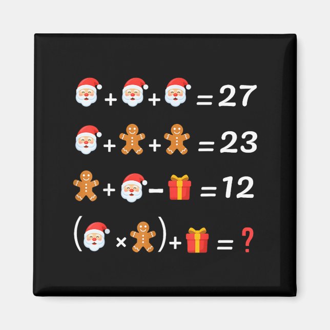 Funny 67 Meme Christmas Math Teacher Santa Six Sev Magnet (Framsidan)