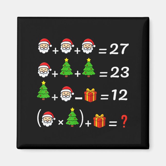 Funny 67 Meme Christmas Math Teacher Santa Six Sev Magnet (Framsidan)