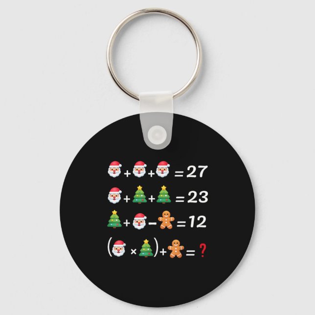 Funny 67 Meme Christmas Math Teacher Santa Six Sev Nyckelring (Framsida)