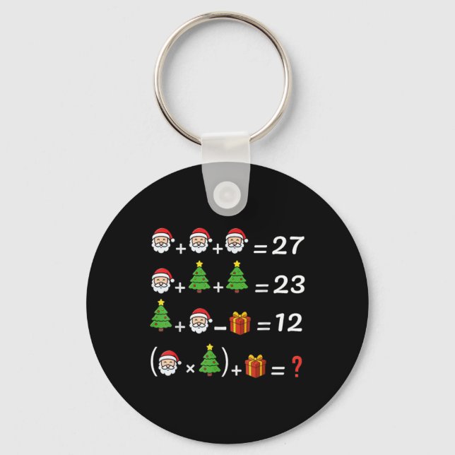 Funny 67 Meme Christmas Math Teacher Santa Six Sev Nyckelring (Framsida)