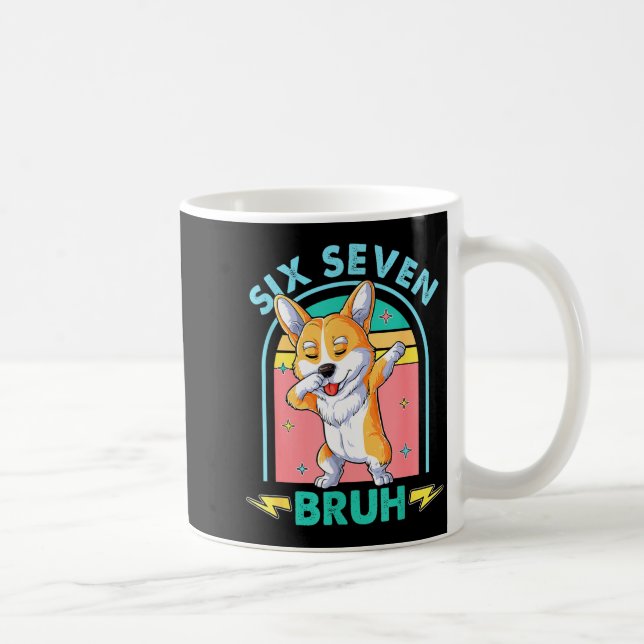 Funny 67 Meme Dog Six Seven Bruh Kids Boys Tee  Kaffemugg (Höger)