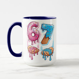 Funny 67 Meme Donut Ice Cream Gen Alpha Slang Kaffemugg