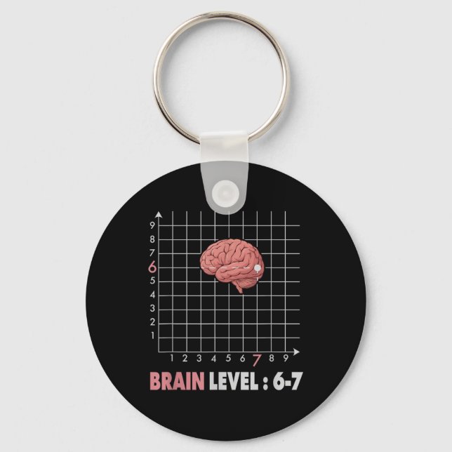 Funny 67 Meme Math Six Seven Teacher Brainrot Joke Nyckelring (Framsida)