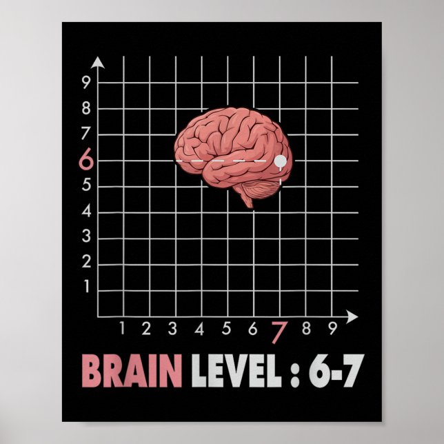 Funny 67 Meme Math Six Seven Teacher Brainrot Joke Poster (Framsidan)