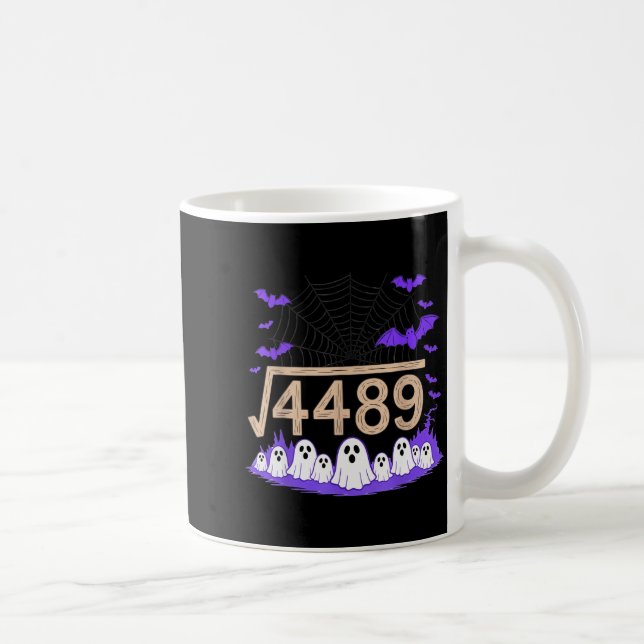 Funny 67 Meme Math Teacher 6 7 Halloween Square Ro Kaffemugg (Höger)