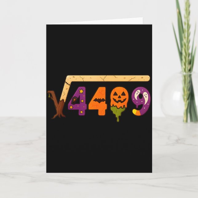 Funny 67 Meme Math Teacher 6 7 Halloween Square Ro Kort (Framsida)
