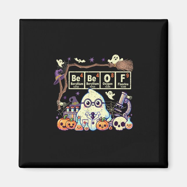 Funny 67 Meme Math Teacher 6 7 Halloween Square Ro Magnet (Framsidan)