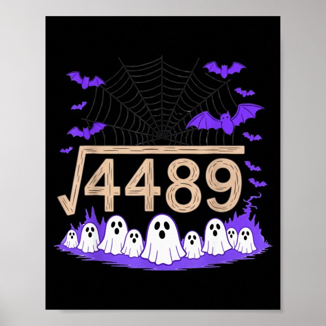 Funny 67 Meme Math Teacher 6 7 Halloween Square Ro Poster (Framsidan)