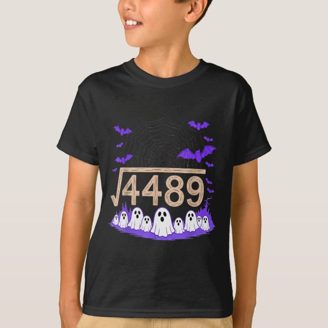 Funny 67 Meme Math Teacher 6 7 Halloween Square Ro T Shirt (Framsida)