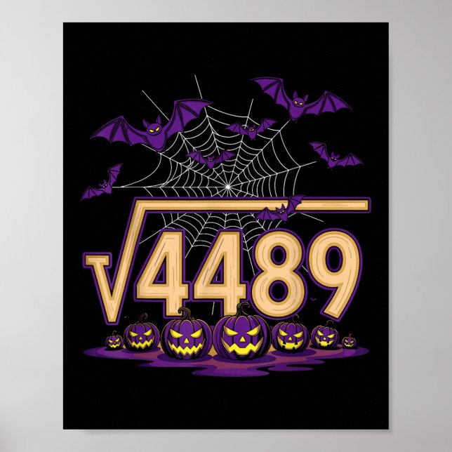 Funny 67 Meme Math Teacher Square Root 4489 Hallow Poster (Framsidan)