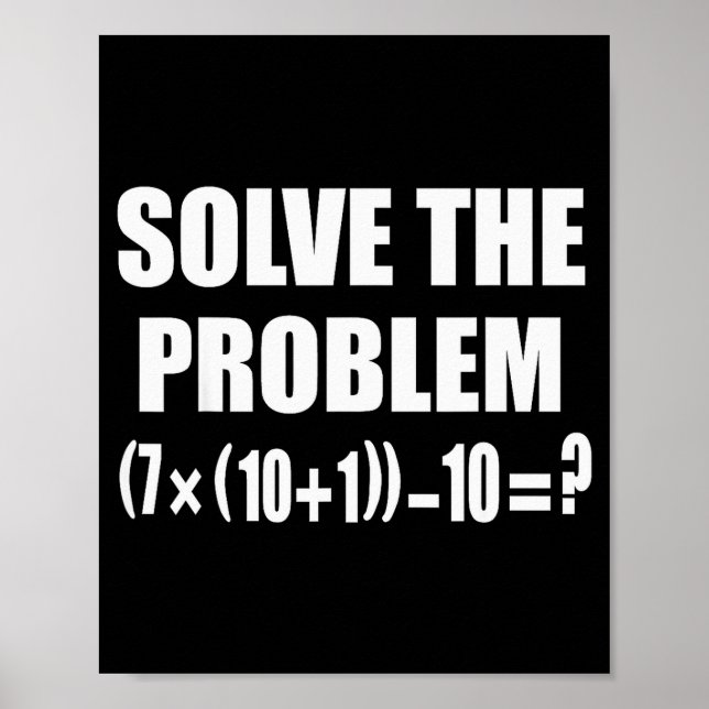 Funny 67 Meme Pemdas Elementary Math Teacher Brain Poster (Framsidan)