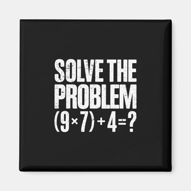 Funny 67 Meme Pemdas Math Teacher Brainrot Element Magnet (Framsidan)