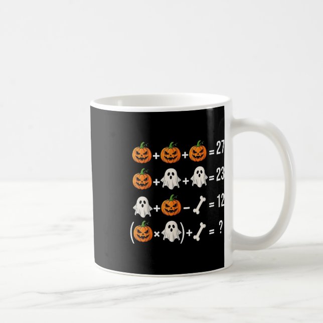 Funny 67 Meme Pumpkin Ghost Math Teacher Costume  Kaffemugg (Höger)