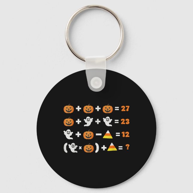 Funny 67 Meme Pumpkin Ghost Math Teacher Halloween Nyckelring (Framsida)