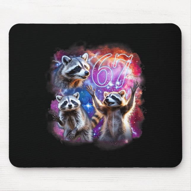 Funny 67 Meme Racoon Howling At The Moon Six Seven Musmatta (Framsidan)