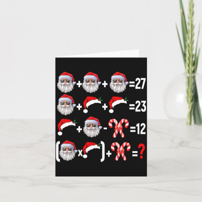 Funny 67 Meme Santa Christmas Tree Math Teacher Xm Kort (Framsida)