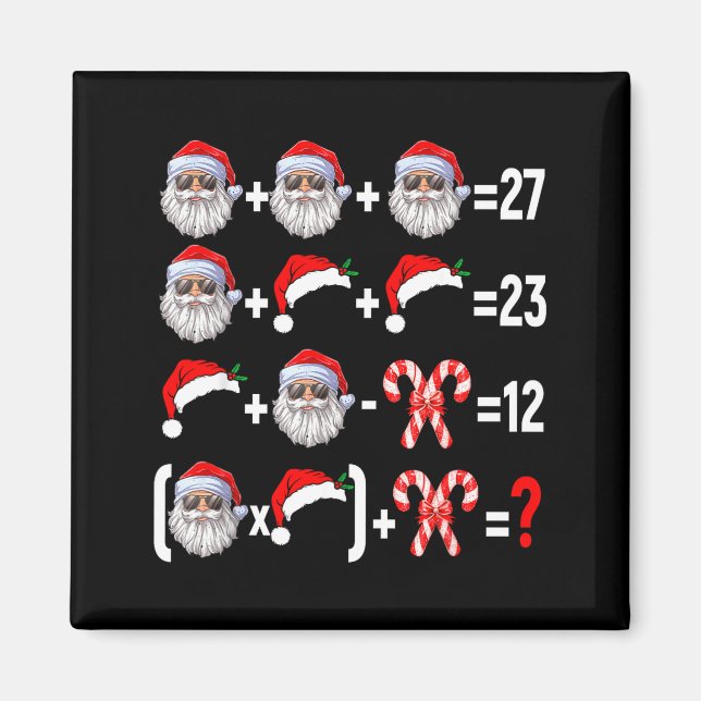 Funny 67 Meme Santa Christmas Tree Math Teacher Xm Magnet (Framsidan)