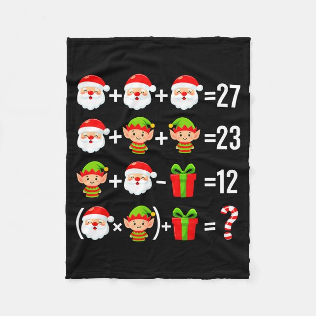 Funny 67 Meme Santa Math Teacher Christmas Six Sev Fleecefilt (Framsidan)