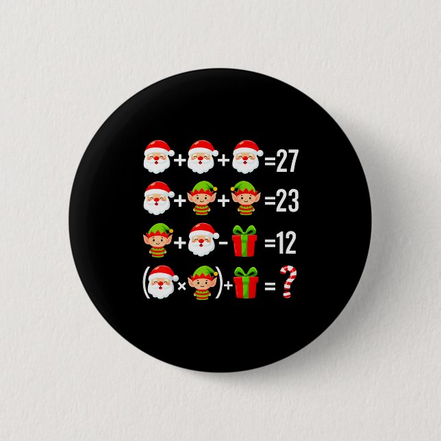 Funny 67 Meme Santa Math Teacher Christmas Six Sev Knapp (Framsida)
