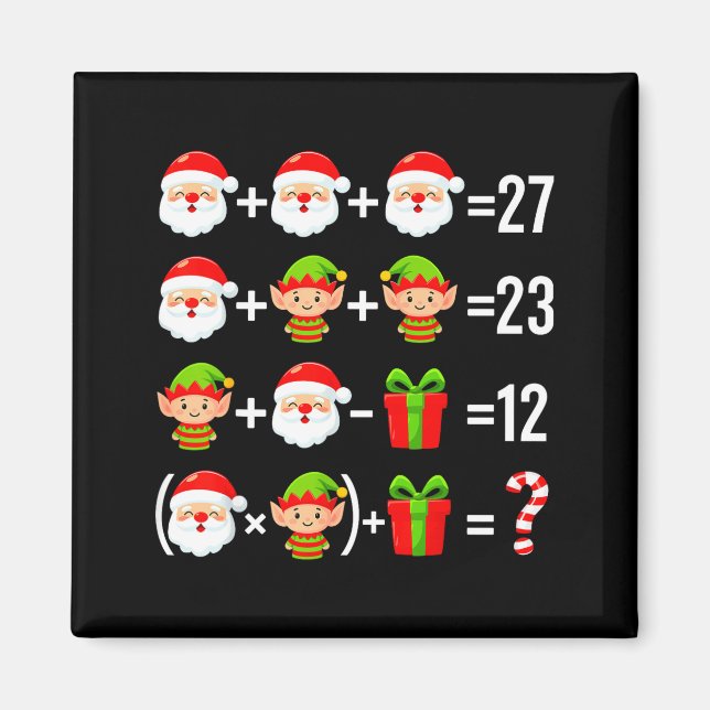Funny 67 Meme Santa Math Teacher Christmas Six Sev Magnet (Framsidan)