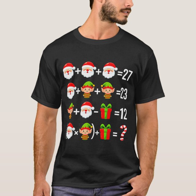 Funny 67 Meme Santa Math Teacher Christmas Six Sev T Shirt (Framsida)