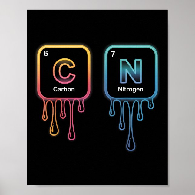 Funny 67 Meme Science Chemistry Nerd Humor Periodi Poster (Framsidan)