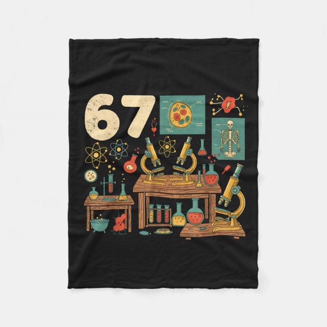 Funny 67 Meme Science Teacher Students Six Seven M Fleecefilt (Framsidan)