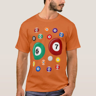 Funny 67 Meme Si Seven Pool Ball Billiard Lover Ge T Shirt