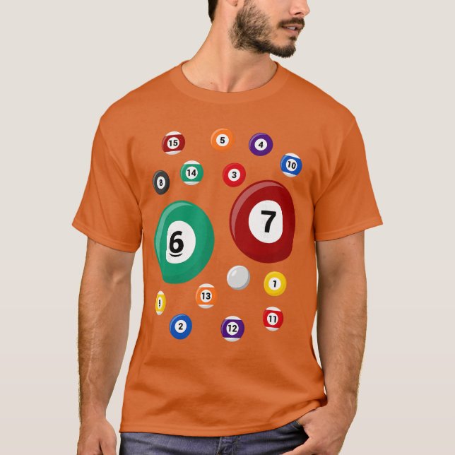 Funny 67 Meme Si Seven Pool Ball Billiard Lover Ge T Shirt (Framsida)