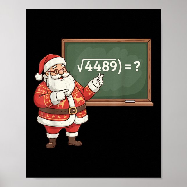 Funny 67 Meme Six Seven Math Teacher Christmas Gen Poster (Framsidan)