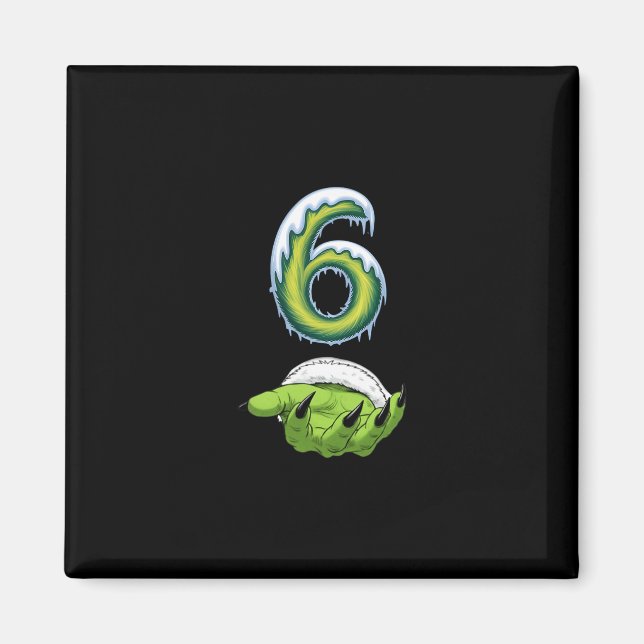 Funny 67 Meme Six Seven Scary Monster Hands Christ Magnet (Framsidan)