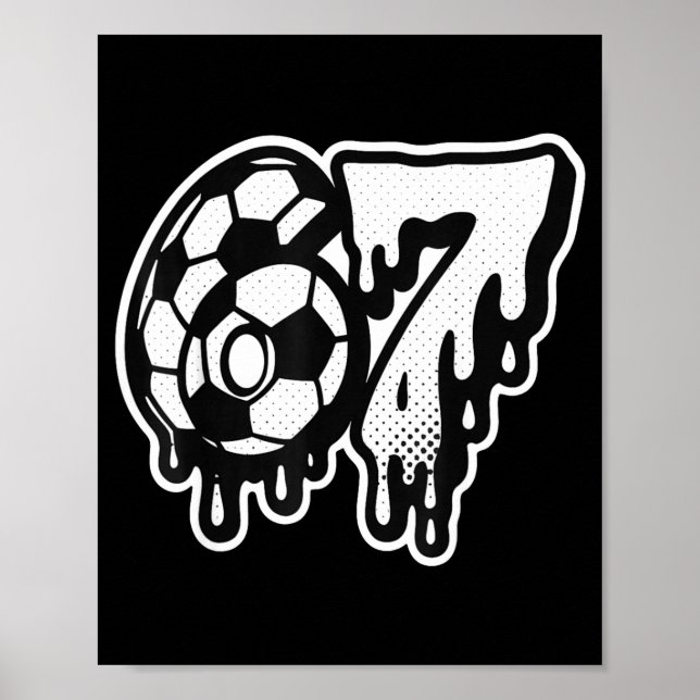 Funny 67 Meme Slang Soccer Ice Cream Drip Six Seve Poster (Framsidan)
