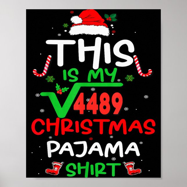 Funny 67 Meme Square Root 4489 Slang Math Teacher  Poster (Framsidan)