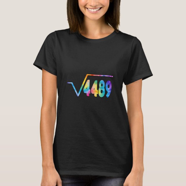 Funny 67 Meme Square Root 4489 Slang Math Teacher  T Shirt (Framsida)