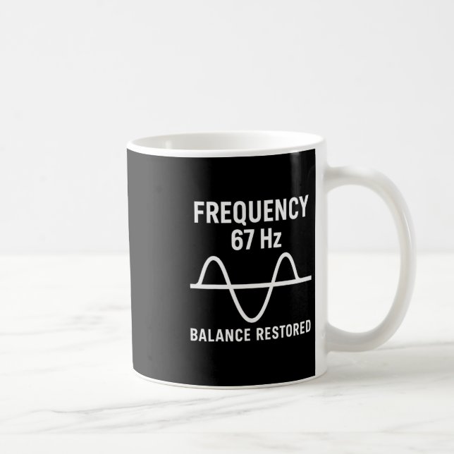 Funny 67 Meme Trend Six Seven Gen Alpha Slang Freq Kaffemugg (Höger)
