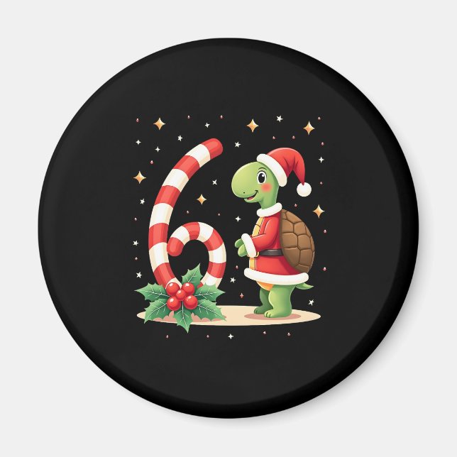 Funny 67 Meme Turtle Christmas PJm Men Women Famil Magnet (Framsidan)