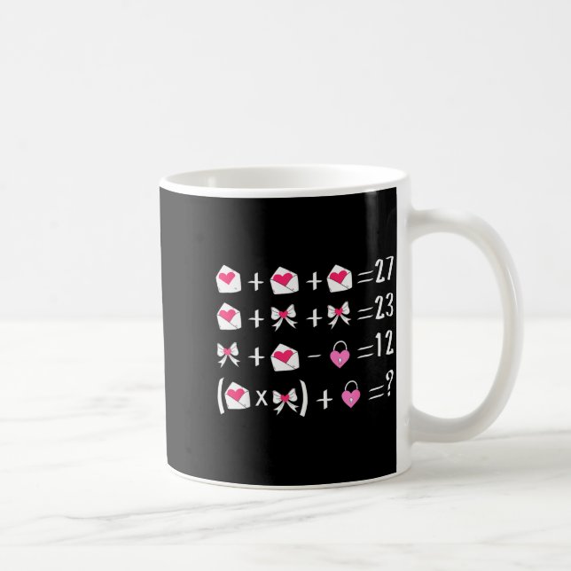 Funny 67 Meme Valentine Math Teacher Bow Six Seven Kaffemugg (Höger)