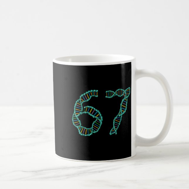Funny 67 Number Meme Dna Replication Molecular Sci Kaffemugg (Höger)