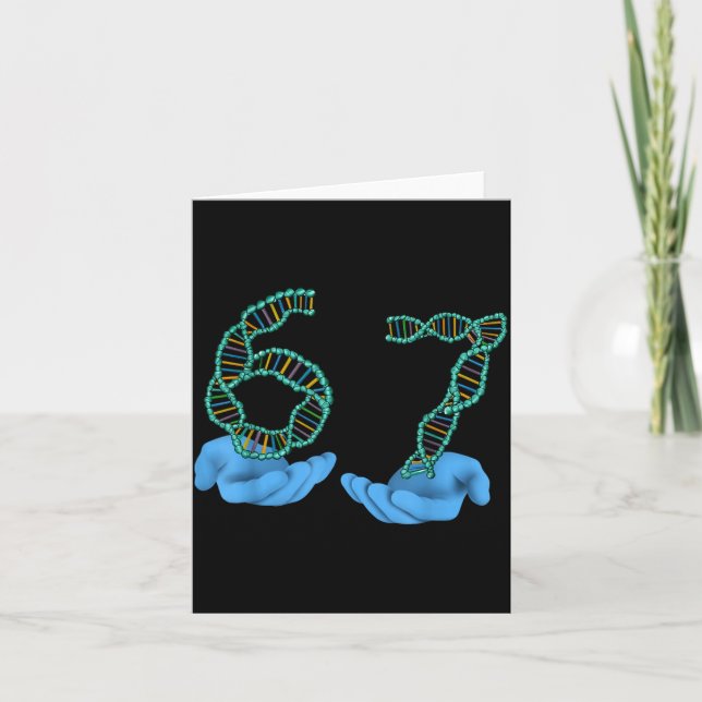 Funny 67 Number Meme Dna Replication Molecular Sci Kort (Framsida)