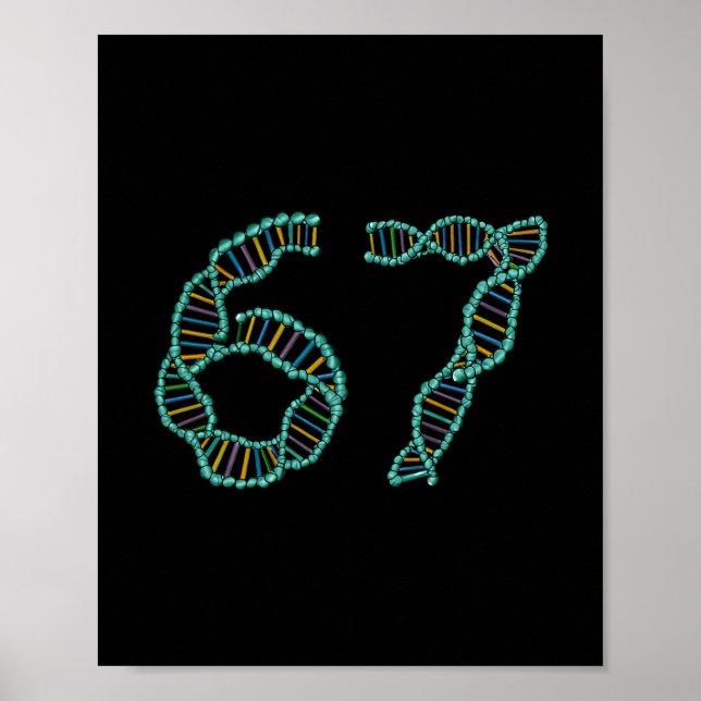 Funny 67 Number Meme Dna Replication Molecular Sci Poster (Framsidan)