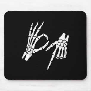 Funny 67 Sex Seven Meme Halloween Skeleton Händer Musmatta