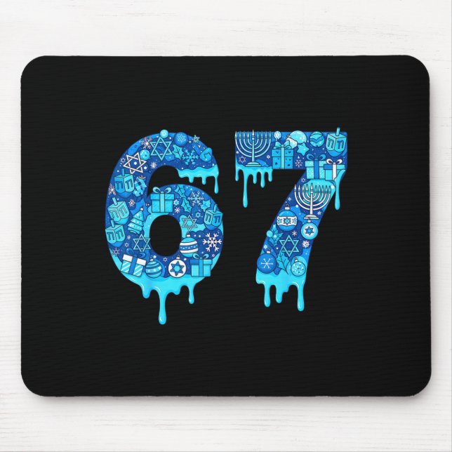Funny 67 Six Seven 6 7 Happy Hanukkah Jewish Chanu Musmatta (Framsidan)