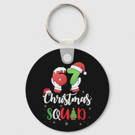 Funny 67 Six Seven Brianrot Christmas Squad Nyckelring
