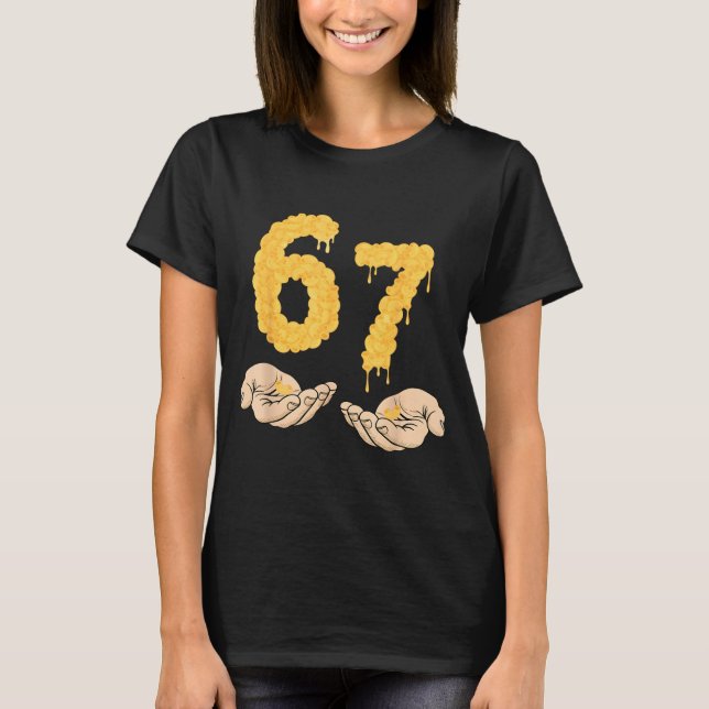 Funny 67 Six Seven Cheesy Mac &amp; Cheese 6 7 Kid T Shirt (Framsida)