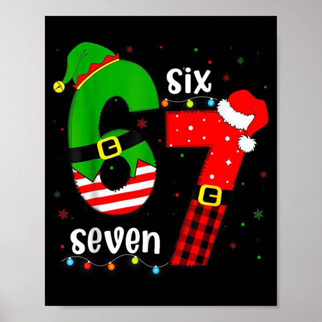 Funny 67 Six Seven Christmas Boys Girls Kids Teens Poster (Framsidan)