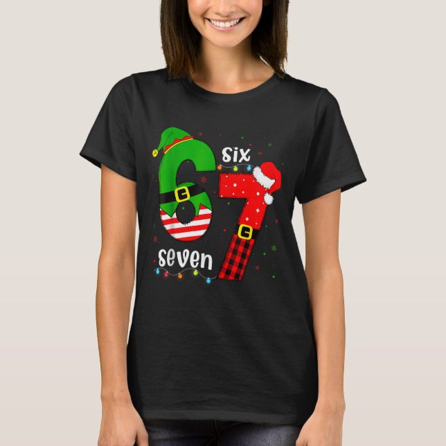 Funny 67 Six Seven Christmas Boys Girls Kids Teens T Shirt (Framsida)