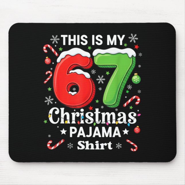 Funny 67 Six Seven Meme Christmas Pajama Shirt Kid Musmatta (Framsidan)